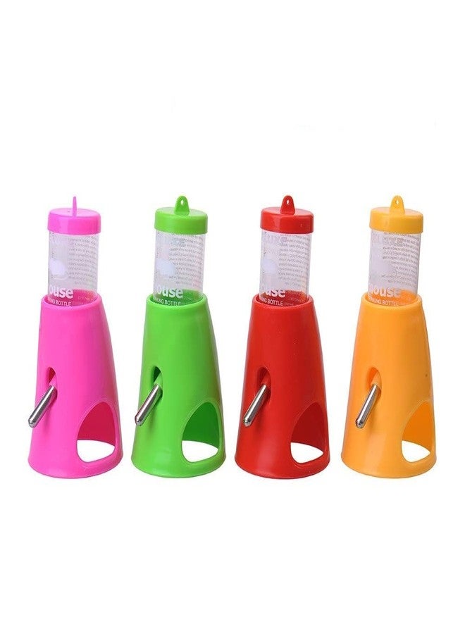 Litewoo 2 in 1 Hamster Water Bottle, Automatic Drinker and Cabin Fits Syrian Dwarf Hamster Mouse Gerbil Mice Chinchilla Small Animal (Pink) - Image 4